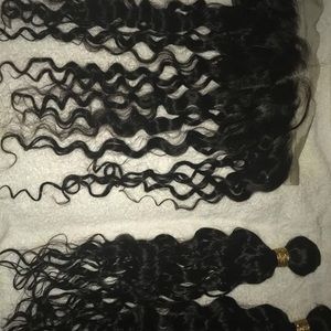 Virgin hair Brazilian waterwave bundles
